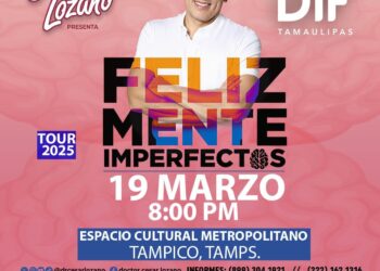 César Lozano presentará “Feliz Mente Imperfectos” en Tampico a beneficio del DIF Tamaulipas
